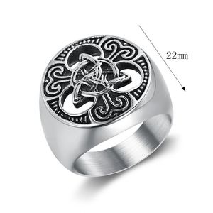 Vintage Ireland Jewelry Stainless Steel Viking <strong>Ring</strong> <strong>Celtic</strong> Knot Finger <strong>Rings</strong> for <strong>Men</strong> - Product Image 5