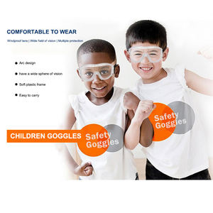 卸売キッズ防曇クリア屋内調節可能な建設安全メガネファッショナブルな目の保護認定ラボ作業 - Product Image 2