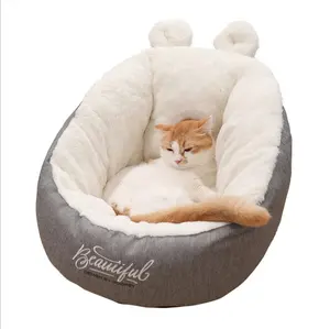 Hellomoon marka sevimli sıcak rahat kış Pet House yumuşak Modern kedi yatak