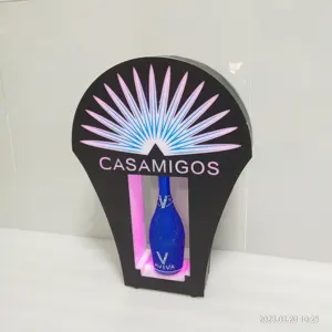 Casamigos!Customized Logo led GIFT BOX Display Decor LED Light Bottle Presenter Wine Pourer