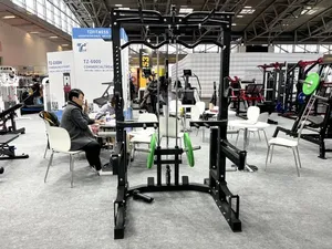 Half Rack avec Lat <span class=keywords><strong>Pull</strong></span> Down, équipement de musculation complet pour Pulldown, Low Row et Squat - Product Image 3