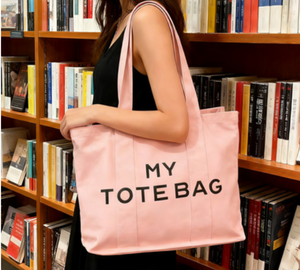 Reusable Organic Natural Cotton Canvas Shopping Tote <b>Bag</b> With Pocket Canvas Tote <b>Bags</b> With Custom Printed Logo for Women - Product Image 2