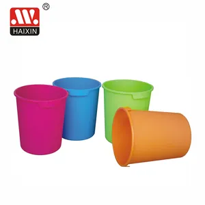 Dormitory Office Rubbish Nordic Trash Bin Plastic Waste Basket Round Open Recycle Trash Can