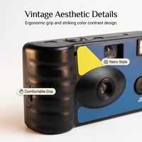 Kamera Sekali Pakai Film 35mm Fokus Tetap, Kamera Analog untuk Perjalanan, Pesta, Suvenir, Grosir