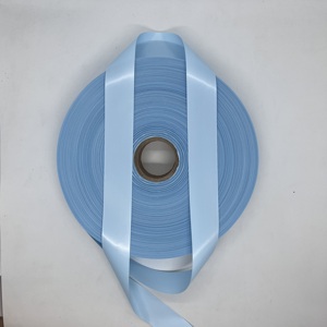 Cinta de satén de poliéster de doble cara al por mayor, suave, de 1 pulgada, color azul cielo, cinta de satén mate personalizada para prendas de vestir - Product Image 3