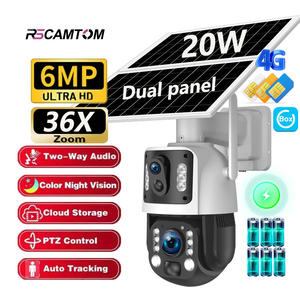 Rscamtom 6MP Pantalla dual AOV 4G Cámara solar Exterior 36X <span class=keywords><strong>Zoom</strong></span> óptico 24/7 Grabación <span class=keywords><strong>de</strong></span> video Seguimiento automático Cámara <span class=keywords><strong>de</strong></span> vigilancia - Product Image 1