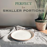 Ensemble d'assiettes en céramique Mora, 7.8 po-Lot de 6-Le dessert, la salade, l'apéritif, le petit dîner, etc. Micro-ondes, four et vaisselle