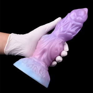 Fantasy Silicone Dog <b>Dildo</b> Inflatable with Hand Pump Masturbator for Women - Product Image 4