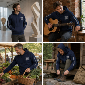 Sweat-shirt à capuche unisexe OEM, couleur unie, personnalisation des manches, manches longues, poche kangourou, vêtements en gros, fourniture d'usine - Product Image 3