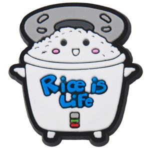 Popular LOLA Rice is Life Shoes Charms Holiday Shoe PVC Charms para decoración Mujer Accesorios Charms Venta al por mayor - Product Image 2