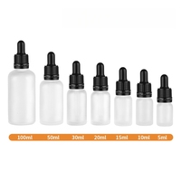 Flacon compte-gouttes en verre pour huiles essentielles, emballage cosmétique en verre 5ml-100ml, sérigraphie avec compte-gouttes à bulbe en caoutchouc