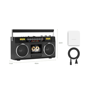 Factory Custom <b>Retro</b> Cassette Recorder Player, AM FM SW Radio USB TF Slot Rechargeable Boombox for Camping <b>Gift</b> - Product Image 3