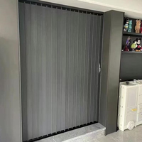 Porte coulissante pliante ignifuge entièrement en aluminium pour séparation de cuisine, chambre à gaz naturel et climatisation