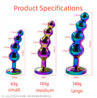 Schwarzer Emperor Analplug Prostata-Massagegerät Analkugeln Dildo G-Punkt-Stimulationsspielzeug 100% Wasserdicht für Männer Frauen Silikon Diamant
