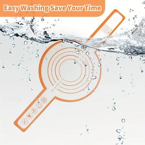 Easy Clean <b>Silicone</b> Bread Sling Dutch Oven Non-Stick Reusable <b>Silicone</b> <b>Baking</b> Mat <b>Silicone</b> Bread Sling with Long Handles - Product Image 3