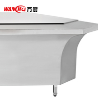 Ensemble de tables chauffantes électriques pour buffet américain, avec couvercle en verre, pour la présentation et le maintien au chaud des aliments, fabrication en usine