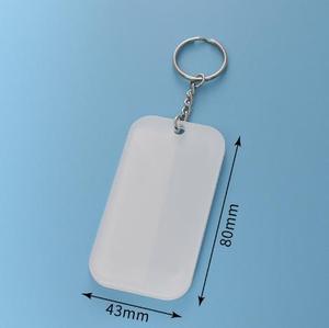 Llavero Acrílico Rectangular para Transferencia de Calor, Personalizable, de Plástico, con Diseño de Dibujos Animados, Impresión UV, Resistente al Agua, Ligero - Product Image 5