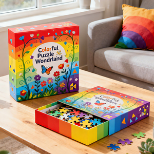Puzzle Educativi per Bambini con Stampe di Animali su Cartone Grigio - Certificati <span class=keywords><strong>e</strong></span> Personalizzabili per Bambini di 2-4 Anni, Stimolano la Concentrazione <span class=keywords><strong>e</strong></span> la Calma - Product Image 3
