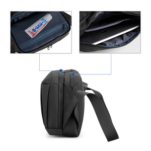 Kingsons Men's Shoulder Bag <b>Black</b> Zipper Closure Business Travel Crossbody Bag Multi Functional Outdoor Cycling <b>Backpack</b> - Product Image 3