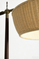 Lampe sur pied LED de luxe moderne avec base en métal, abat-jour personnalisé pour hôtel, lampe sur pied pour salon, villa, à intensité variable, personnalisable, garantie de 2 ans