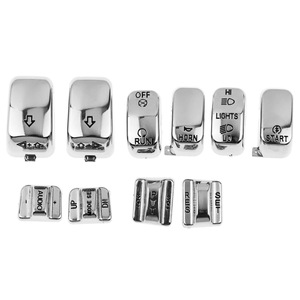 Pièces de moto, couvercles de boutons, adaptés à la modification du capuchon d'interrupteur du guidon Harley Touring, kit de 10 capuchons d'interrupteurs - Product Image 6