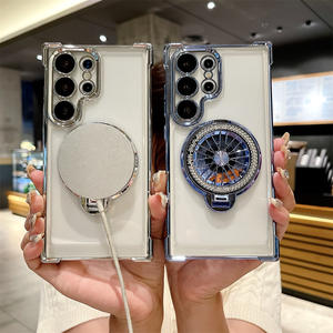 <span class=keywords><strong>Coque</strong></span> de téléphone dure galvanisée par aspiration magnétique anti-chute transparente pour Samsung <span class=keywords><strong>Galaxy</strong></span> S25 S24 S23 Ultra - Product Image 2