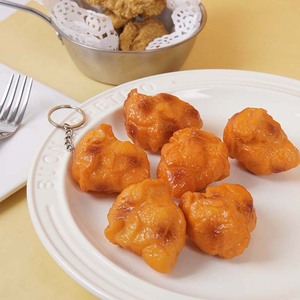 Nuggets de poulet d'Orléans simulés, porte-clés en forme de fesse de poulet rôti, jouet farfelu, aliment simulé, breloque de sac en forme de viande - Product Image 3