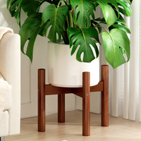 Support de plantes minimaliste moderne en bambou Moso en forme de croix, non pliable, pour balcon, salon, support de pot sur pied, pour plantes succulentes