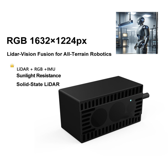 Lidar-Vision Fusion for All-Terrain Robotics 940 nm 1632X1224 20fps Rolling Shutter Robotics 3D Vision 20 Fps DToF Perception