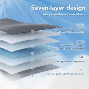 Manta Ponderada Refrescante y Transpirable, Mantas Pesadas de Microfibra con Cuentas de Vidrio, Suave y Gruesa para Verano, Otoño e Invierno - Product Image 2