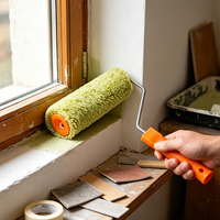 Rouleau de peinture vert de 9 pouces, rouleaux de peinture professionnels en coton, outils manuels de haute qualité de 9 pouces pour la maison, les murs, les coins, le sol, le bricolage