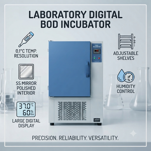High-Accuracy BOD Incubator with Digital Display & Humidity Control | 45x45x60 cm Chamber - Product Image 1