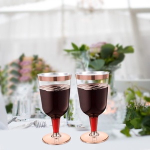 Gobelet à dessert en plastique transparent jetable de 10 oz, verre à vin pour les occasions festives - Product Image 3