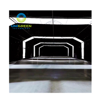 Serre de tunnel de privation de lumière en polycarbonate agricole de système de panne d'électricité entièrement automatisé commercial