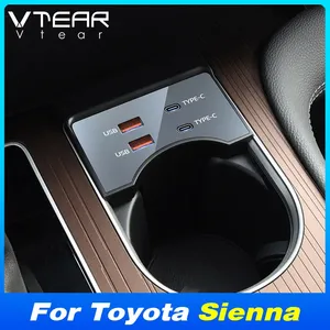 <span class=keywords><strong>Station</strong></span> de charge multi-appareils Vtear pour voiture, hub Type-C, séparateur, accessoires de décoration intérieure pour Toyota Sienna 2021-2025 - Product Image 2
