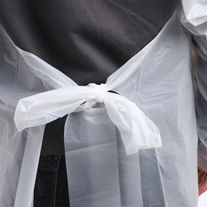 Robe médicale en plastique jetable de <span class=keywords><strong>Cpe</strong></span> de robe d'isolement du plastique 510k blanc <span class=keywords><strong>Cpe</strong></span> - Product Image 3