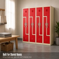 Casier en acier en forme de L, type Z, en acier laminé à froid, armoire métallique à deux portes avec serrure à clé, poignée ABS, ISO CE RoHS PAHs