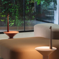 Lampe de table sans fil rechargeable au design créatif, à intensité variable par toucher, pour hôtel, restaurant, lumière de table décorative sans fil