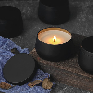 Luxury Glass Black Candle Jars Custom Private Label Candle Gift Set Best Scented Soy Wax Scented Candles In Bulk