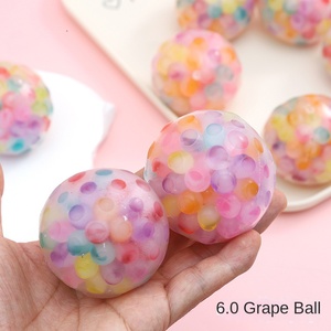 Children's Decompression <b>Ball</b> Toy Plastic Vent Grape 6.0 Pattern Beads with Music Kneading <b>Squeeze</b> Beads of Various Colors - Product Image 2