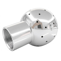 Bola de Limpieza Giratoria de 360 Grados de Acero Inoxidable de Grado Sanitario con Boquilla de Aguja de Rosca Interna
