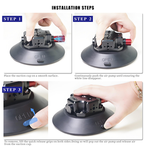 YUANYUJINGMI 360 °   Soporte de Ventosa para Automóvil de Alta Resistencia Magic Arm de <span class=keywords><strong>6</strong></span> Pulgadas para DJI <span class=keywords><strong>Osmo</strong></span> Insta360 X5, para Grabación en Exteriores - Product Image 3