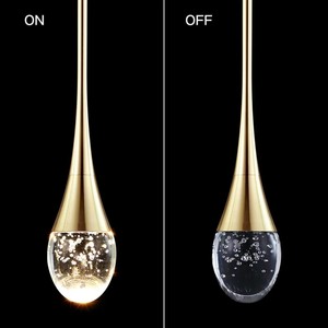 Đèn Led Hiện Đại Cho Đảo Nhà Bếp Trong Nhà Với Đèn Chùm Trang Trí Hiện Đại Bằng Kim Loại Hoàn Thiện Vàng Sang Trọng - Product Image 4