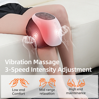 Masseur électrique pour les genoux, soulagement de la douleur, vibration chauffante, thérapie par lumière rouge, ABS + tissu, batterie au lithium, rechargeable par USB, arthrite