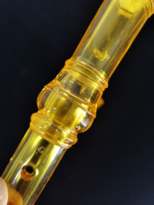 Flûte à bec en plastique transparente <span class=keywords><strong>de</strong></span> couleur jaune, fabriquée en Chine, prix <span class=keywords><strong>de</strong></span> gros, instruments <span class=keywords><strong>de</strong></span> musique, OEM personnalisé, flûtes à bec à 8 trous - Product Image 4