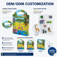 Autocollants en silicone en forme d'animaux personnalisés, réutilisables, lavables, sans résidus, autocollants pour fenêtres, décoration de chambre d'enfant, jouets DIY