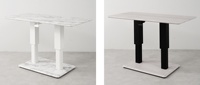 Table basse moderne ADA AD-ZLT02 à hauteur réglable par vérin à gaz, cadre en acier, rectangulaire, double colonnes pour salon