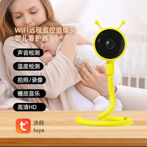 Tuya Smart Baby Monitor With Wifi <b>Remote</b> <b>Camera</b> Hd Video Two Way Audio Temperature Detection For Infant Care - Product Image 1