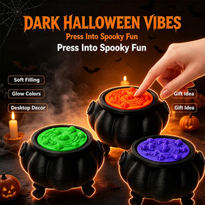 Porte-clés anti-stress Clicker Citrouille, Clicker Fidget imprimé en 3D, Cadeaux amusants et portables sur le thème d'Halloween pour soulager le stress - Product Image 1