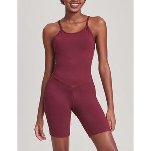 Mono de yoga para mujer FOXA con tirantes cruzados, sin mangas, control de abdomen, body deportivo acolchado, ropa deportiva - Product Image 5